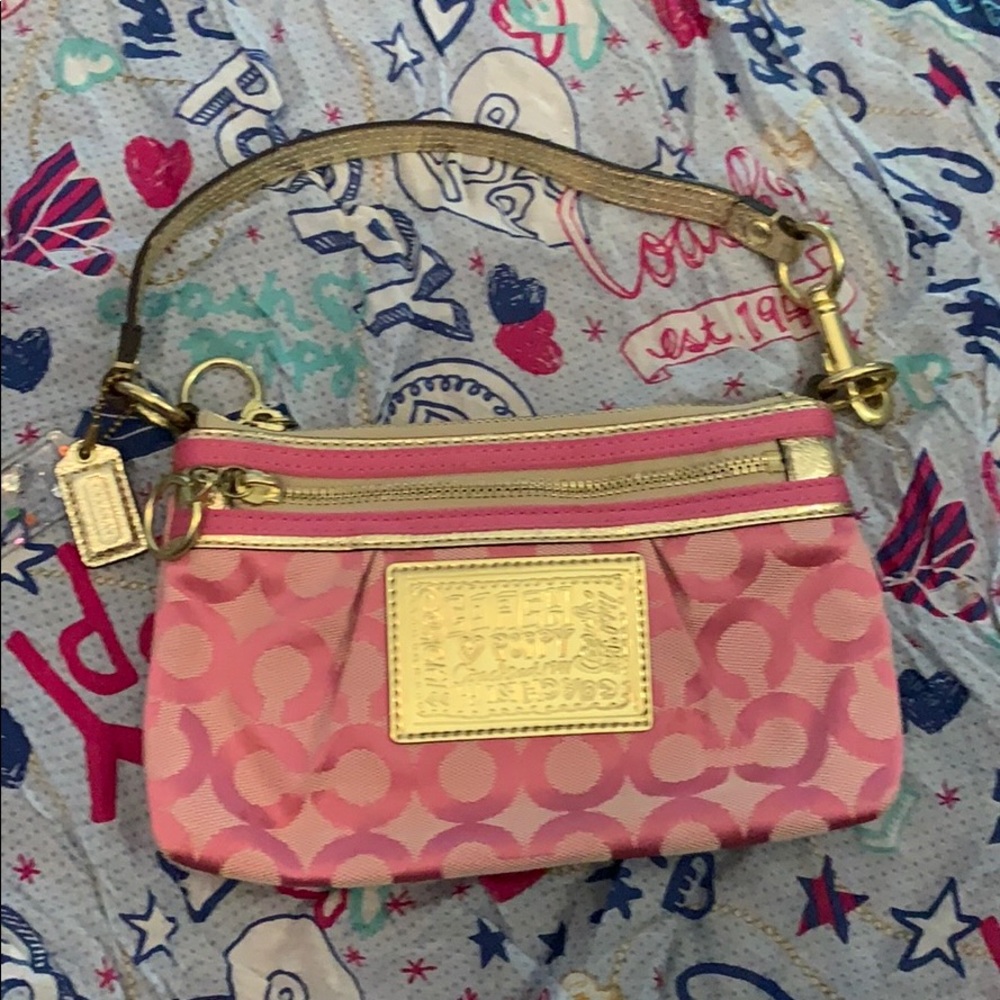 Coach Poppy Wristlet & Scarf - EUC